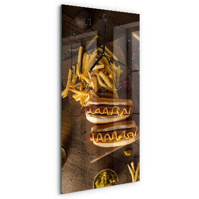 Vertical wall clock Fast food