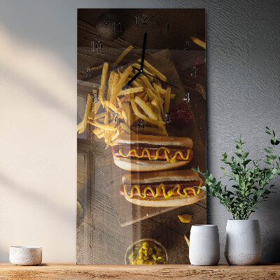 Vertical wall clock Fast food