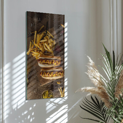 Vertical wall clock Fast food