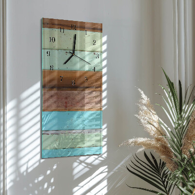 Glass wall clock vertical Plate