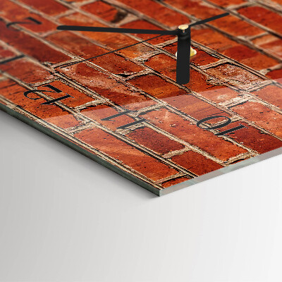 Vertical wall clock Brick wall