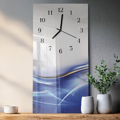 Modern vertical wall clock Abstract lines