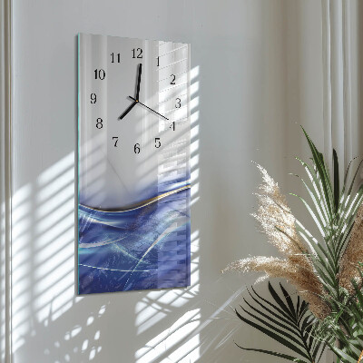 Modern vertical wall clock Abstract lines