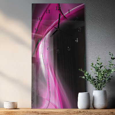Modern vertical wall clock Abstract lines