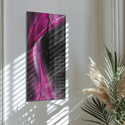 Modern vertical wall clock Abstract lines