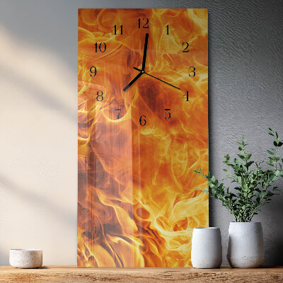 Vertical wall clock Fire