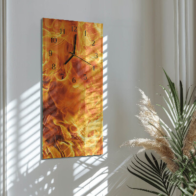 Vertical wall clock Fire