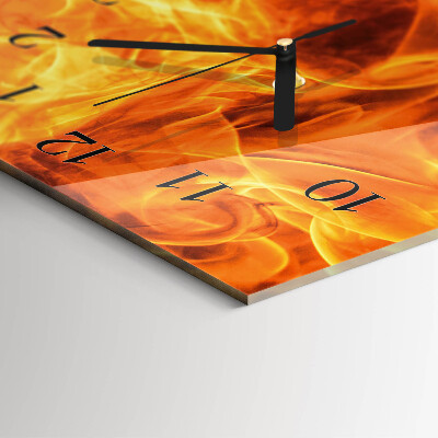 Vertical wall clock Fire