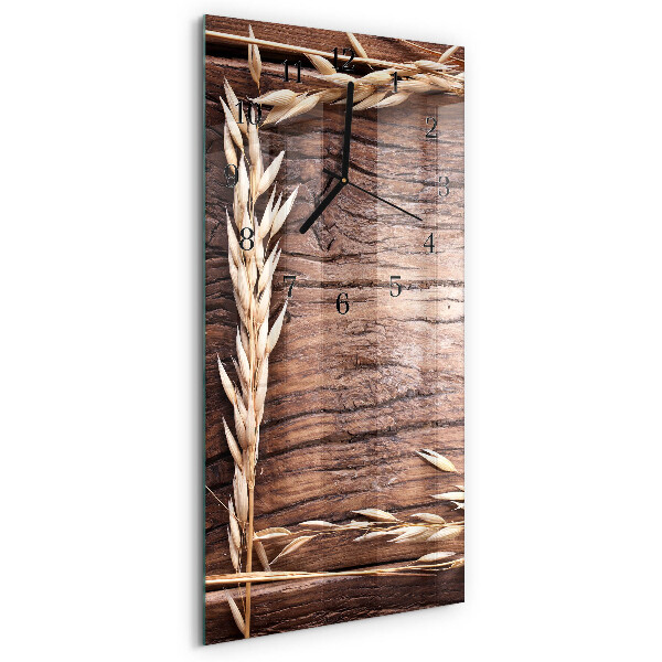 Glass clock vertical Grain table