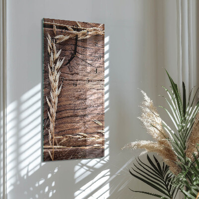 Glass clock vertical Grain table