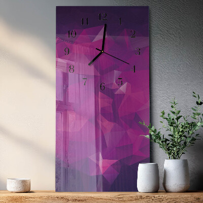 Glass wall clock vertical Pattern