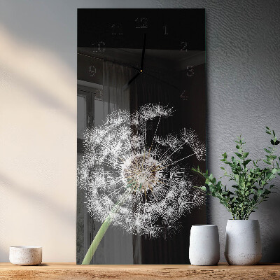 Modern vertical wall clock Dandelion