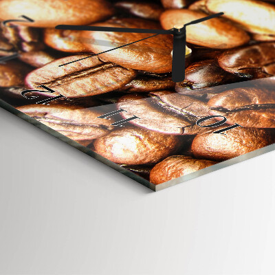 Glass clock vertical Coffee beans
