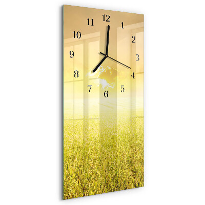 Vertical wall clock Corn field