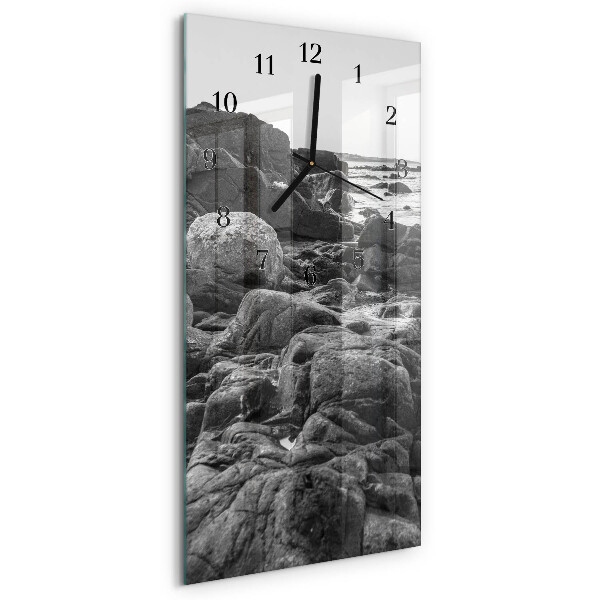 Glass clock vertical Stones