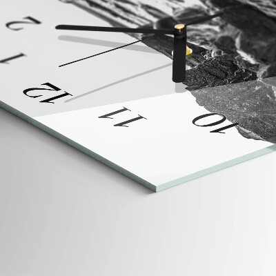 Glass clock vertical Stones