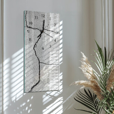 Modern vertical wall clock Rupture