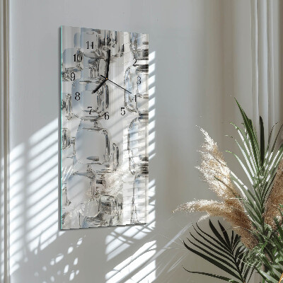 Vertical wall clock 3D cube