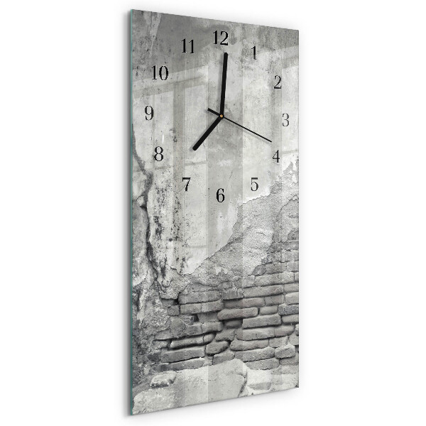 Glass wall clock vertical Wall
