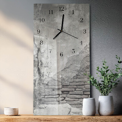 Glass wall clock vertical Wall