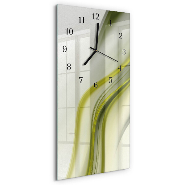 Glass clock vertical Abstract lines