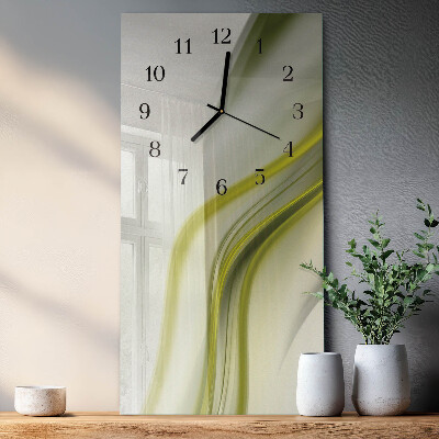 Glass clock vertical Abstract lines