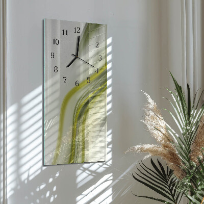 Glass clock vertical Abstract lines