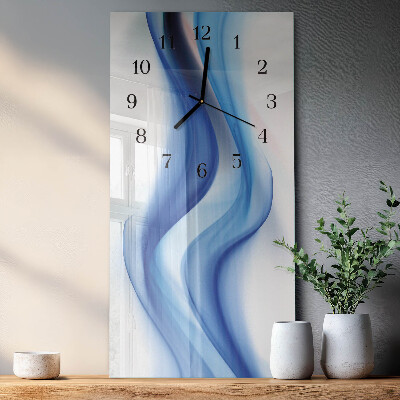 Modern vertical wall clock Abstract smoke