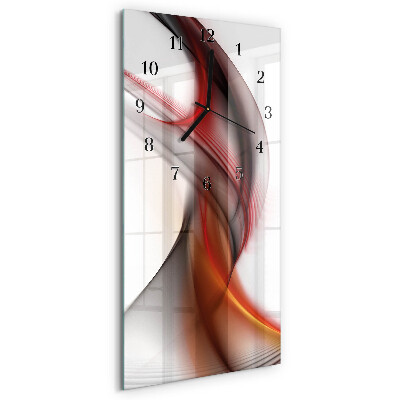 Glass clock vertical Abstract lines