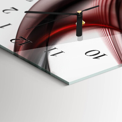 Glass clock vertical Abstract lines
