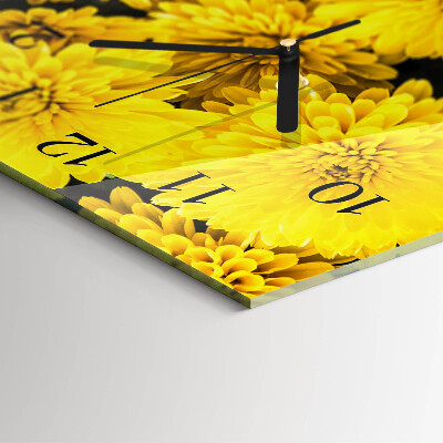 Modern vertical wall clock Flowers
