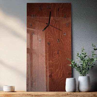 Vertical wall clock Wooden panels