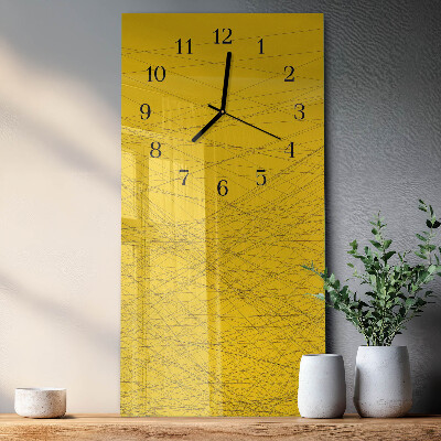 Glass clock vertical Stripes