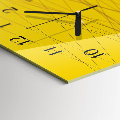 Glass clock vertical Stripes