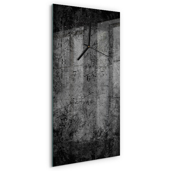 Glass wall clock vertical Pattern