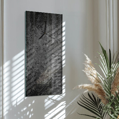 Glass wall clock vertical Pattern