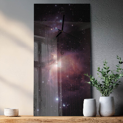 Vertical rectangular wall clock Cosmos