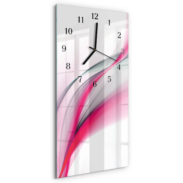 Glass wall clock vertical Abstraction
