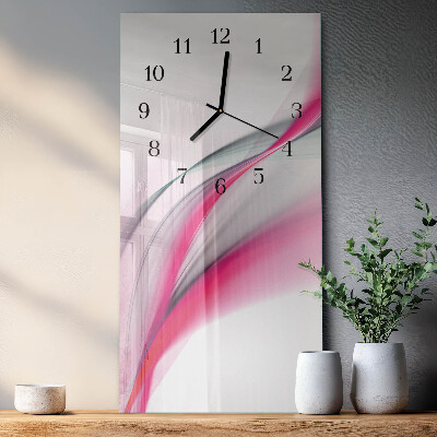 Glass wall clock vertical Abstraction