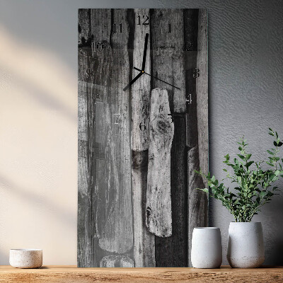 Glass wall clock vertical Boards