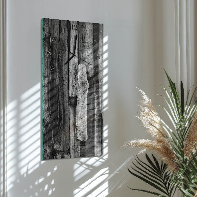 Glass wall clock vertical Boards