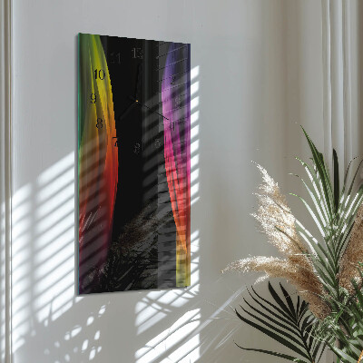 Glass wall clock vertical Abstraction