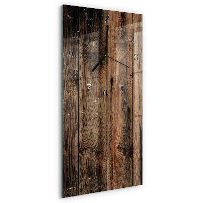 Modern vertical wall clock Wood
