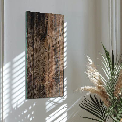 Modern vertical wall clock Wood
