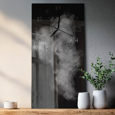 Vertical rectangular wall clock Smoke