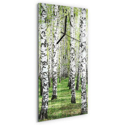 Vertical rectangular wall clock Birch