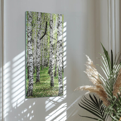 Vertical rectangular wall clock Birch