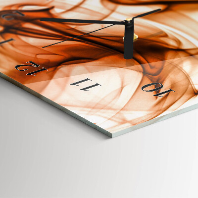 Glass wall clock vertical Pattern