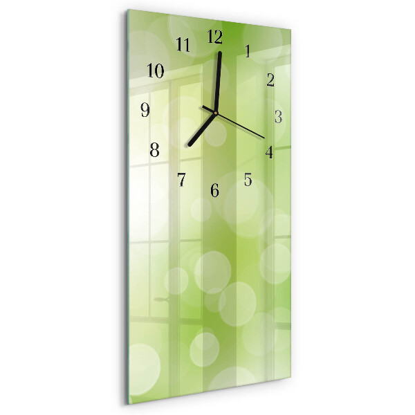 Glass wall clock vertical Pattern
