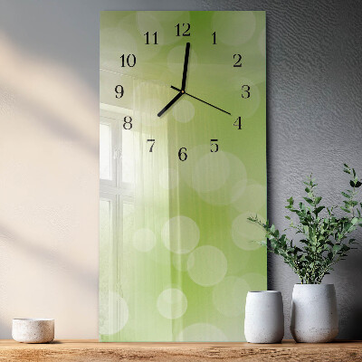Glass wall clock vertical Pattern